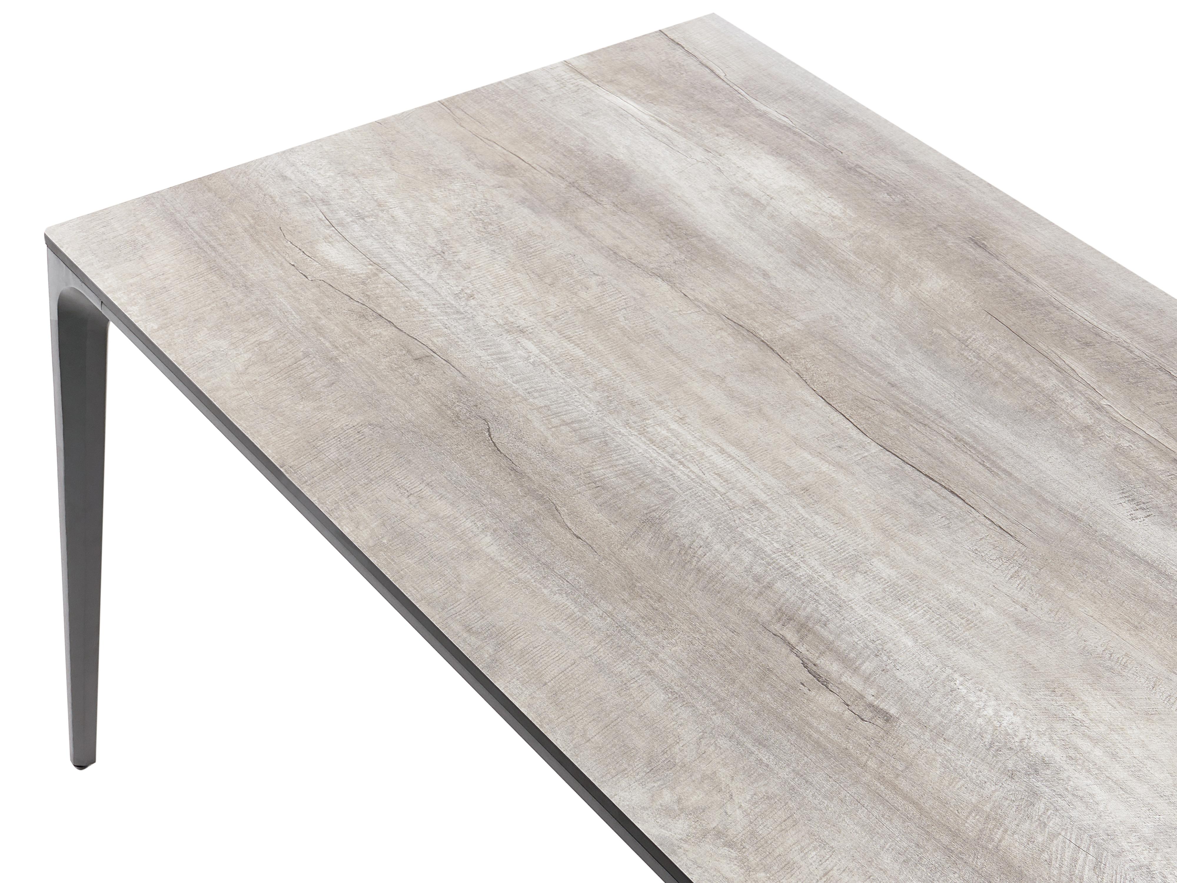 Tuin eettafel SOVARETO 180 cm 90 cm Houtachtig Lichtgrijs