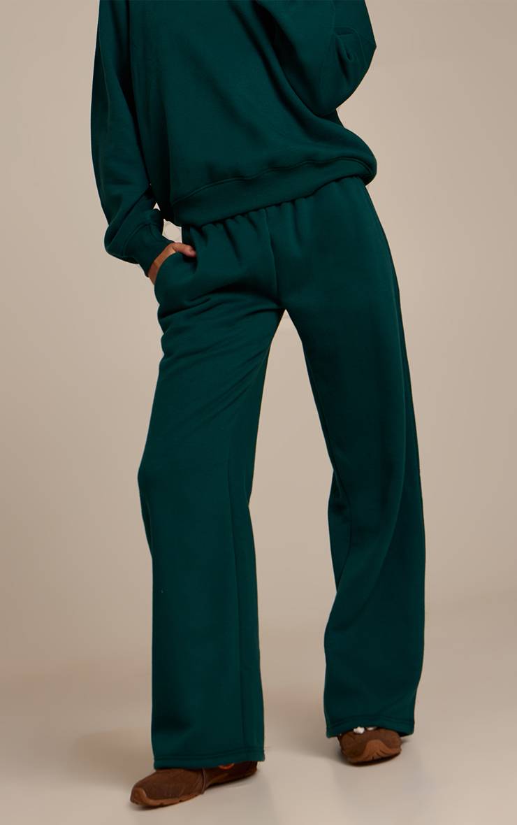 Pine Green Pantalon De Jogging À Jambe Droite