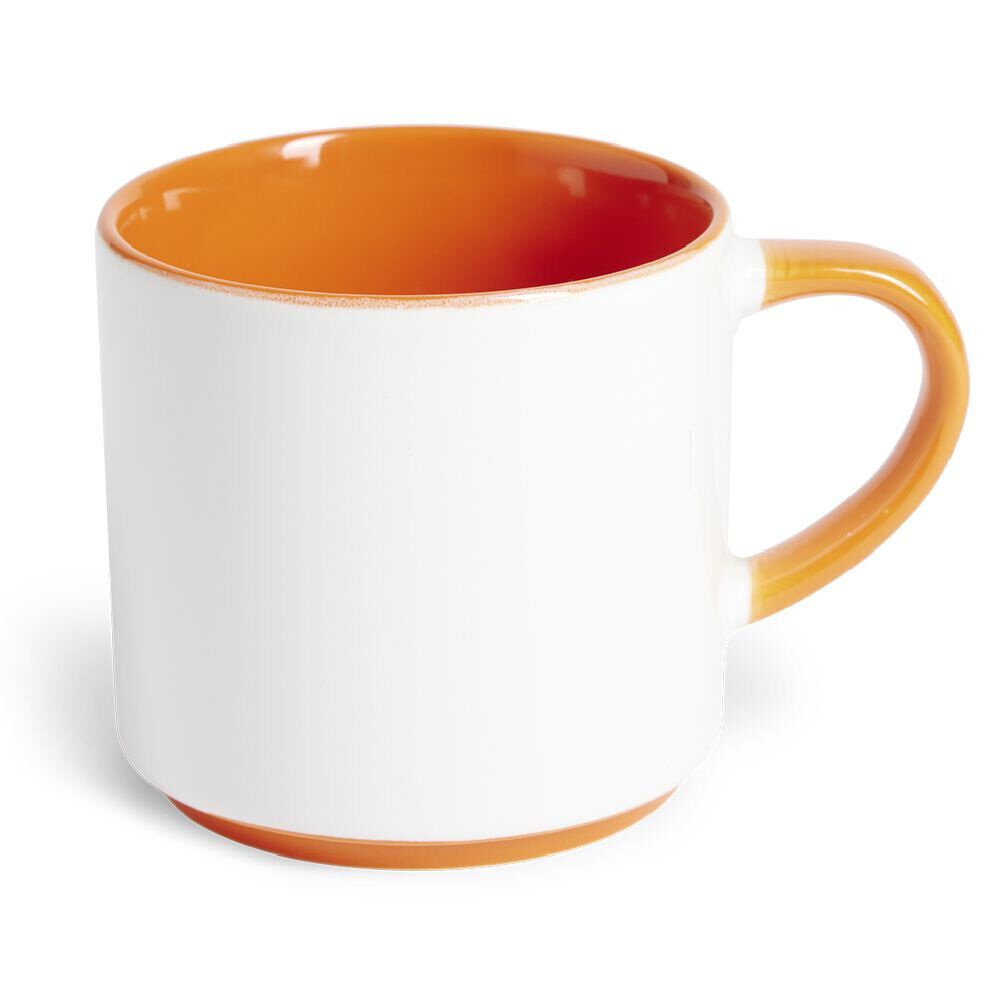 Mug grès bicolore 450mL Ø8,5xH8cm