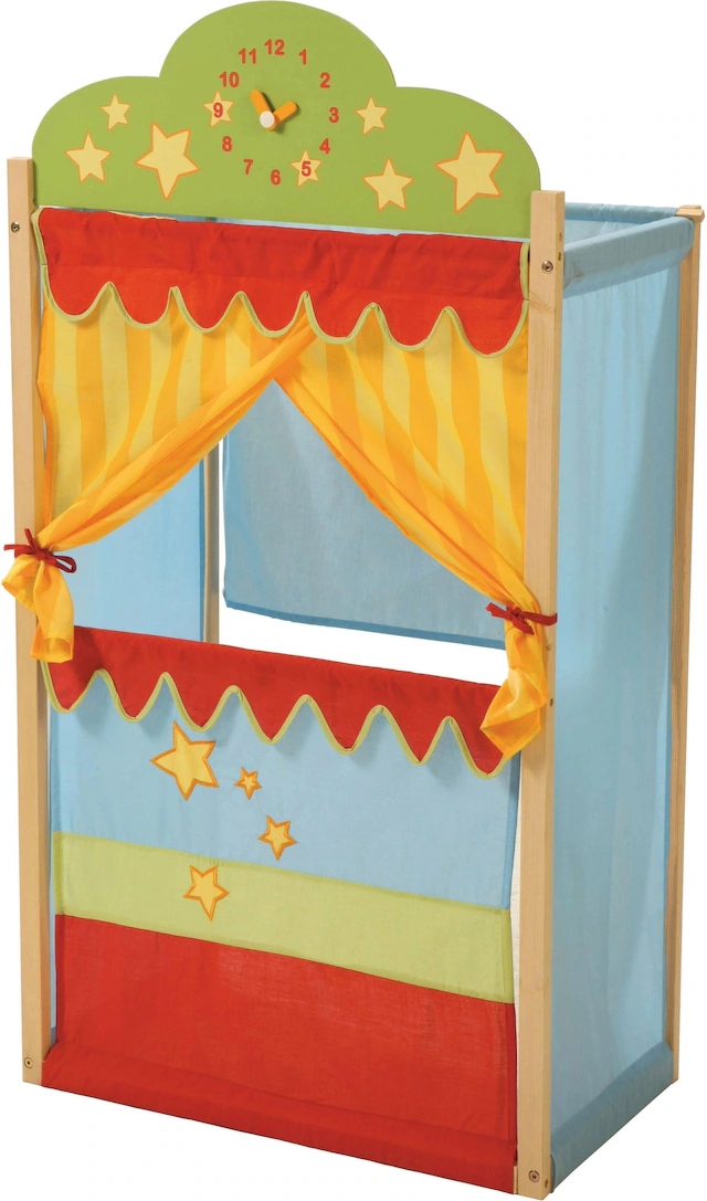 roba® Kasperletheater mit Holzgestell und Stoffbespannung
