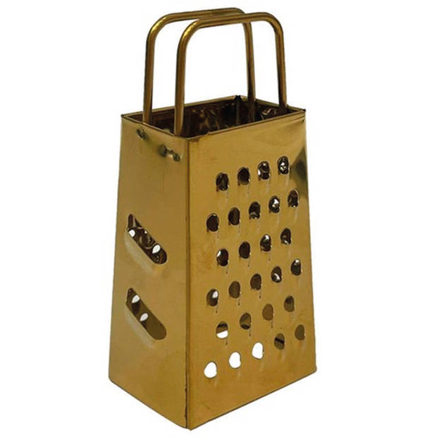 Amberblok mini rasp goud