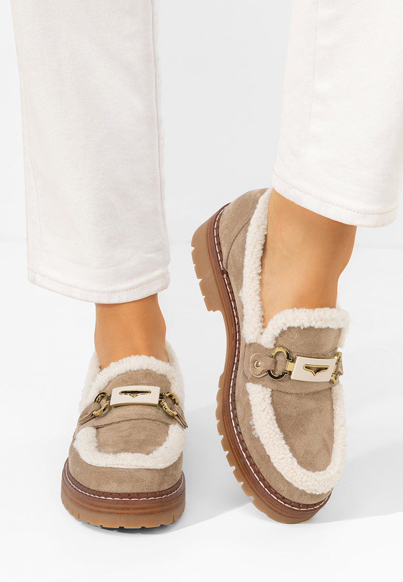 Mocassins femme kaki Silvora