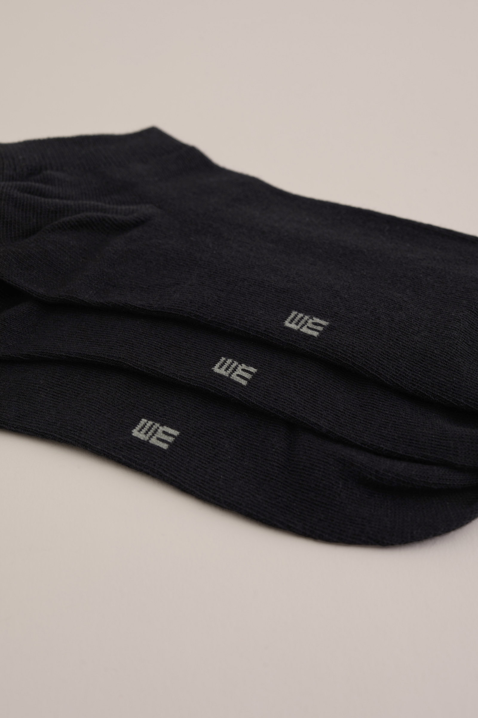 sneaker sokken, 3-pack WE Fashion Zwart