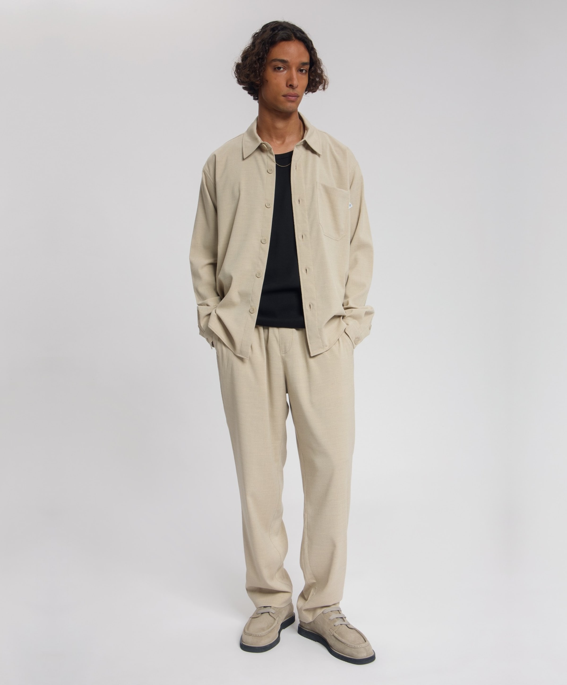 Law of the Sea Heren overhemd lange mouw beige