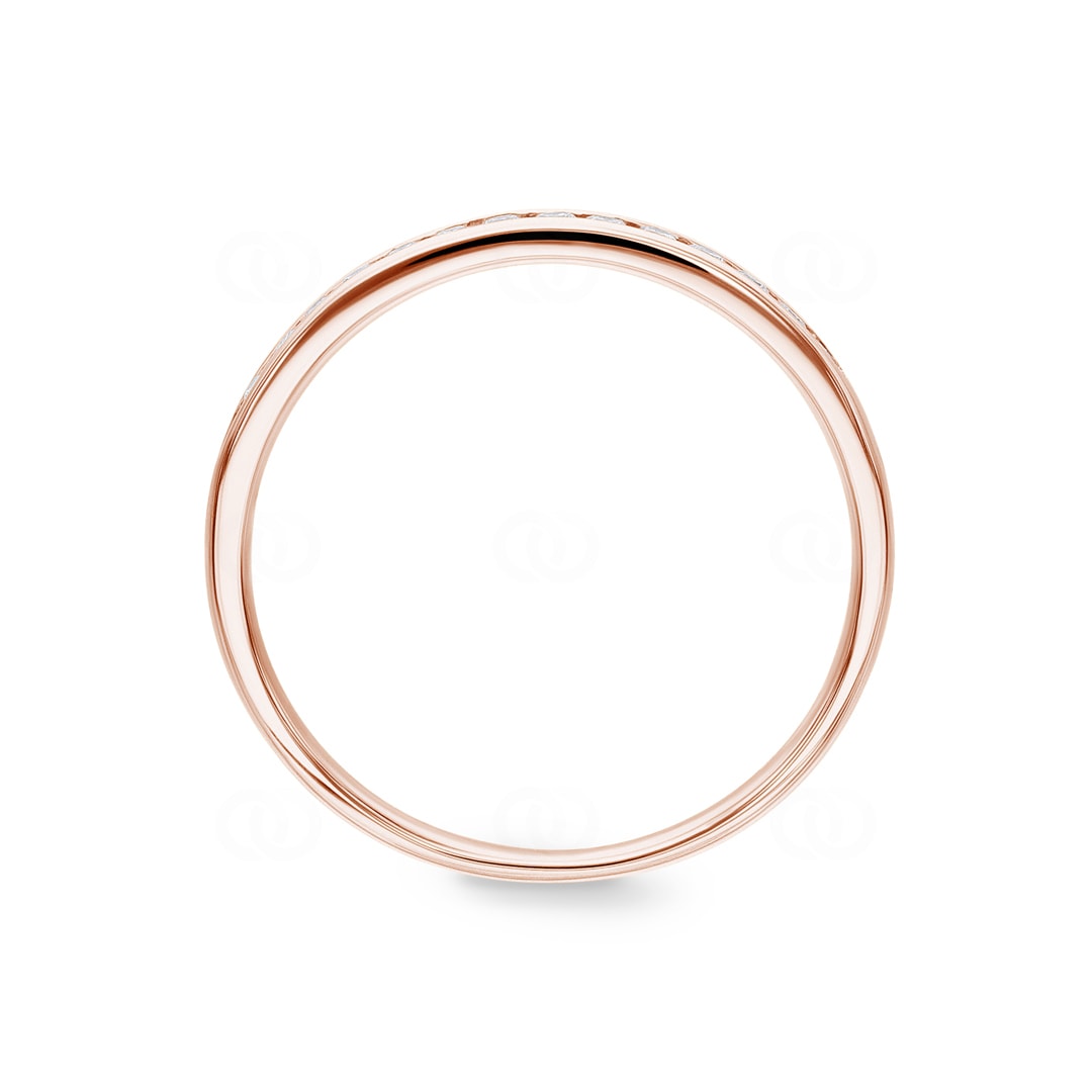 Mémoire-Ring 750/18 K Roségold mit Diamanten 0.17 ct H/si