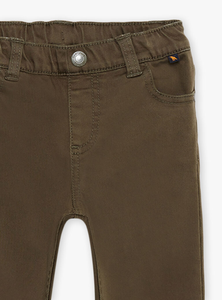 Pantalon regular kaki