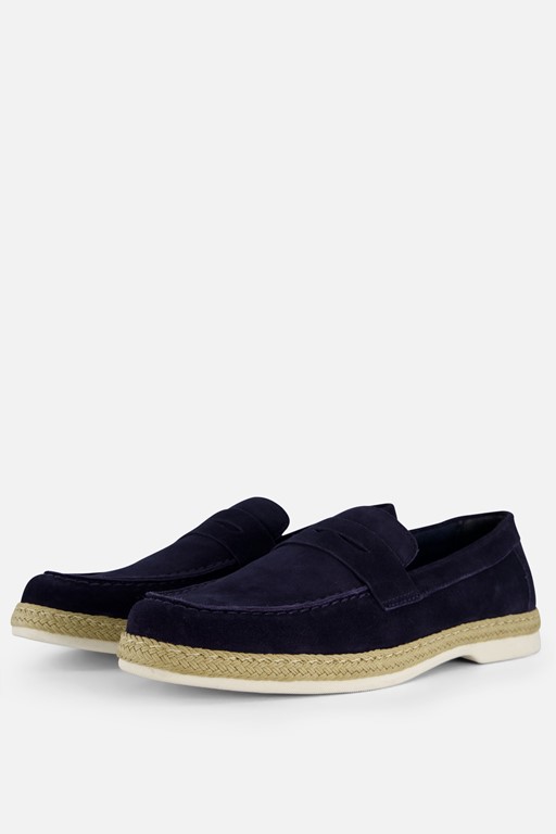 Vertice Instappers blauw Suede