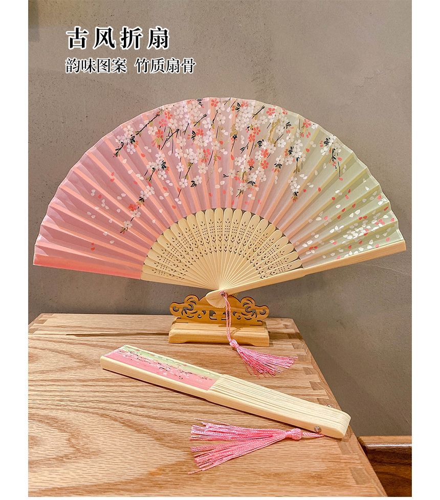 Fun House - Opvouwbare handventilator met bloemenprint (verschillende designs)