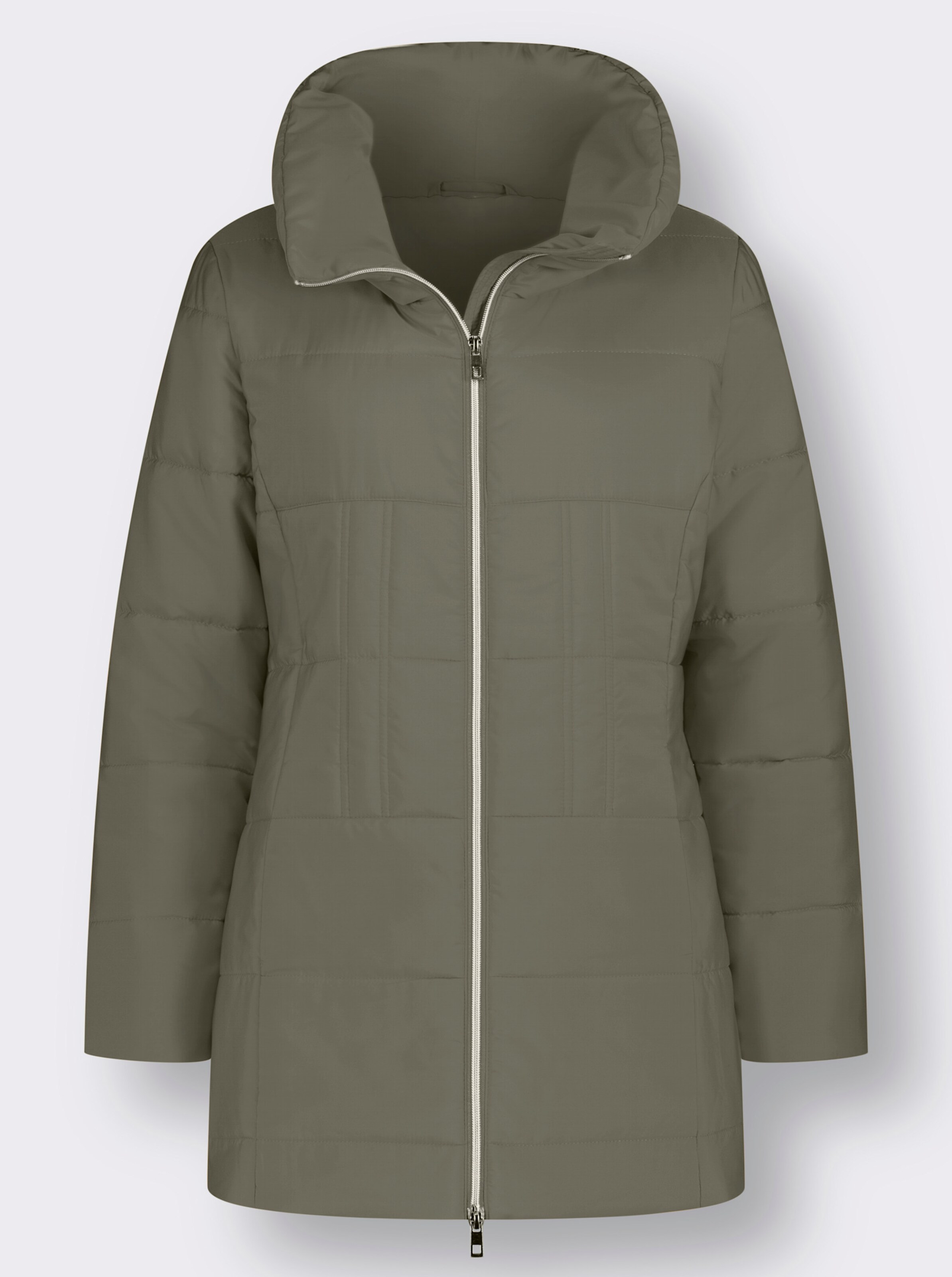 Steppjacke in taillierter Longform