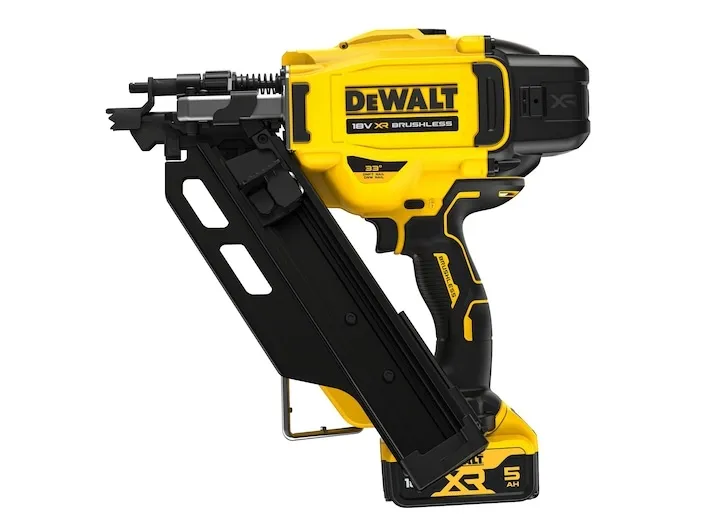 DeWALT DCN950N-XJ, Sømpistol, Vinklet magasin, Gul, 2 skud/min, Batteri, 5 At