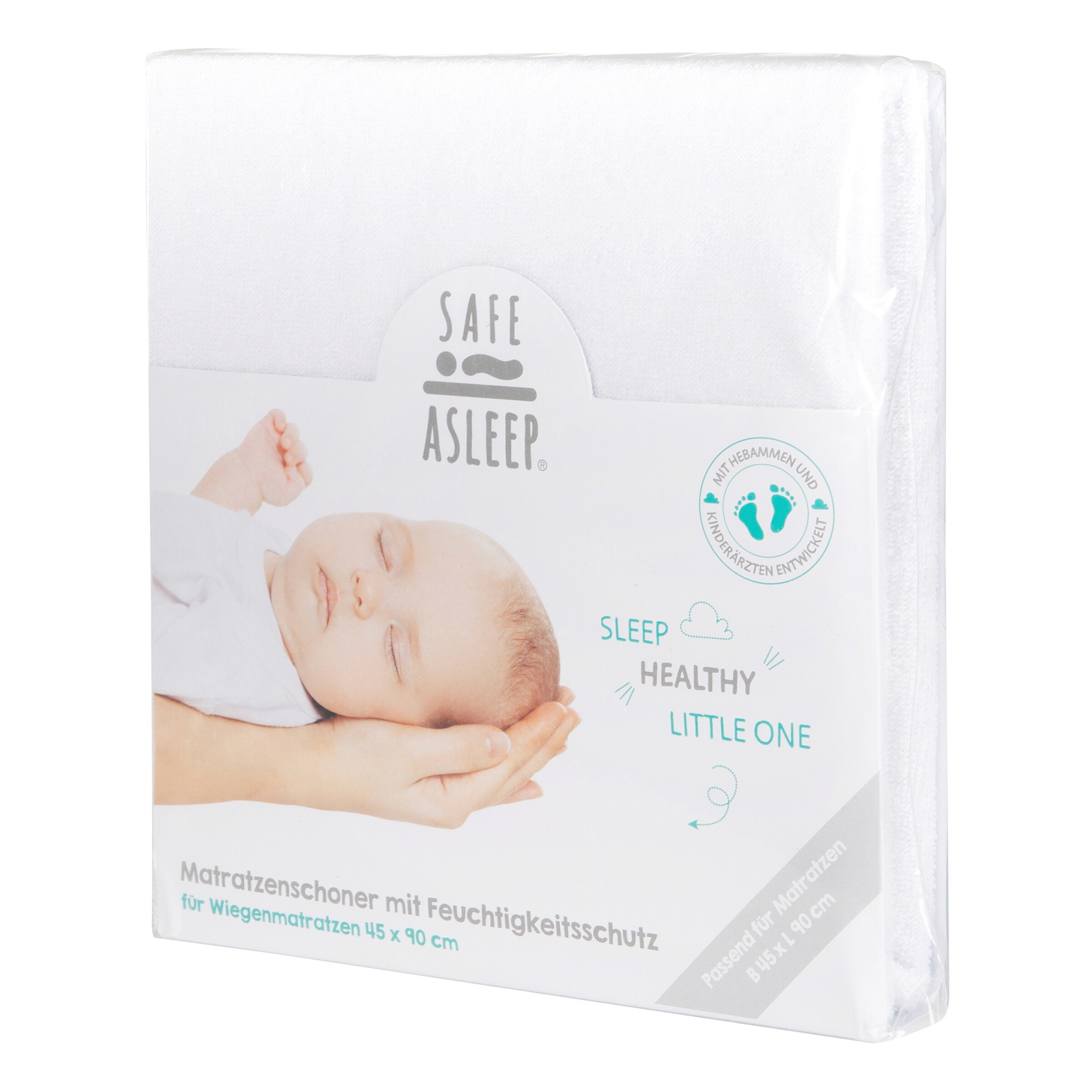roba Spannbettlaken mit Feuchtigkeitsschutz, 45x90 cm safe asleep®