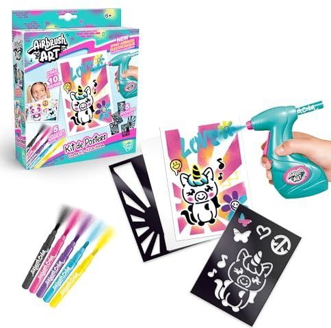 Airbrush Plush - Mini Poster Art Kit - Creatief - Inclusief Accessoires