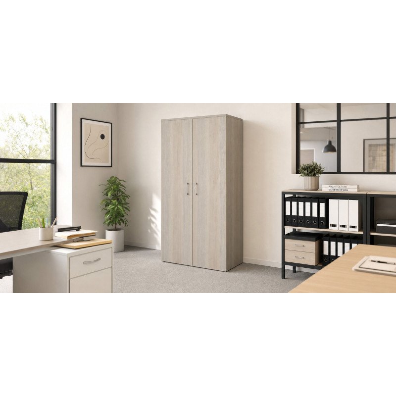 Armoire haute Ecla H 182 x L 100 x P 45,6 cm bois