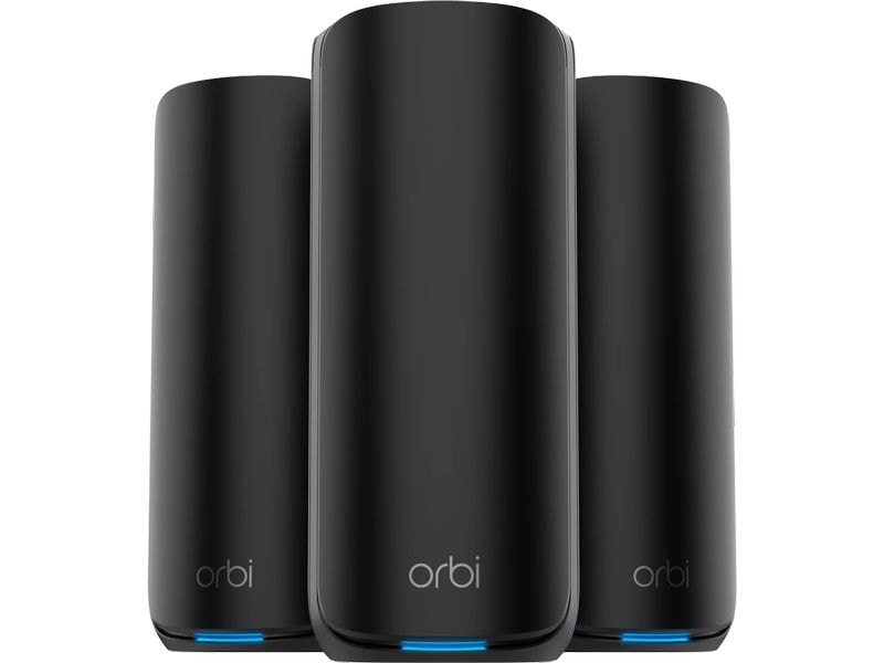 Netgear Mesh-System Orbi 873 3-Set, Schwarz Orbi 870 Serie Tri-Band WiFi 7 Mesh 3er-Set