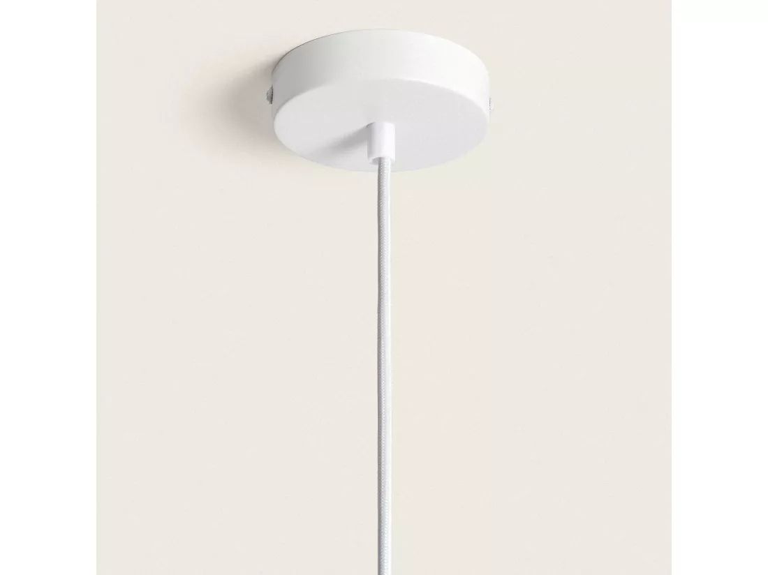 Suspension Métal et Tissu Yara Blanc