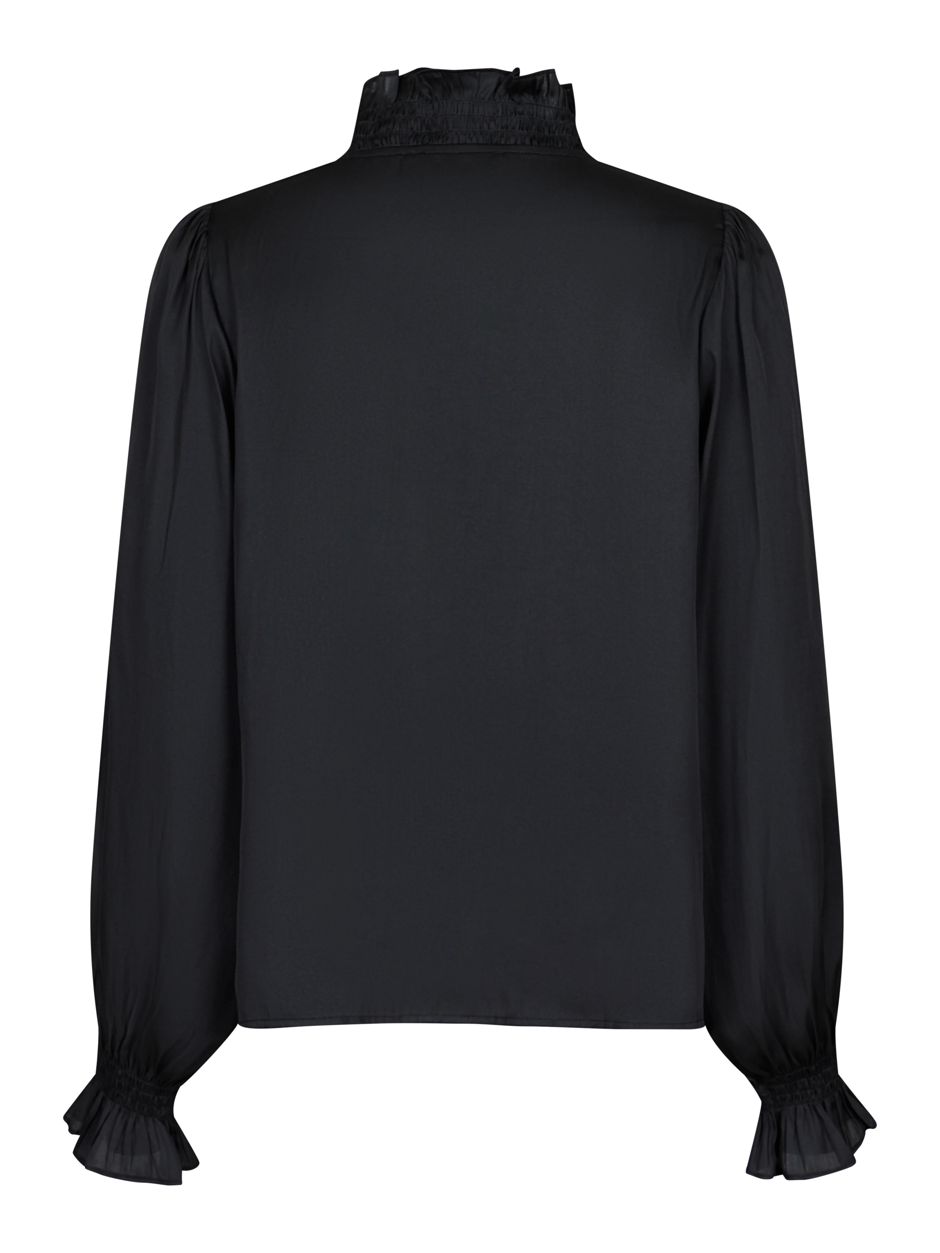 Neo Noir  Brielle Satin bluse - sort