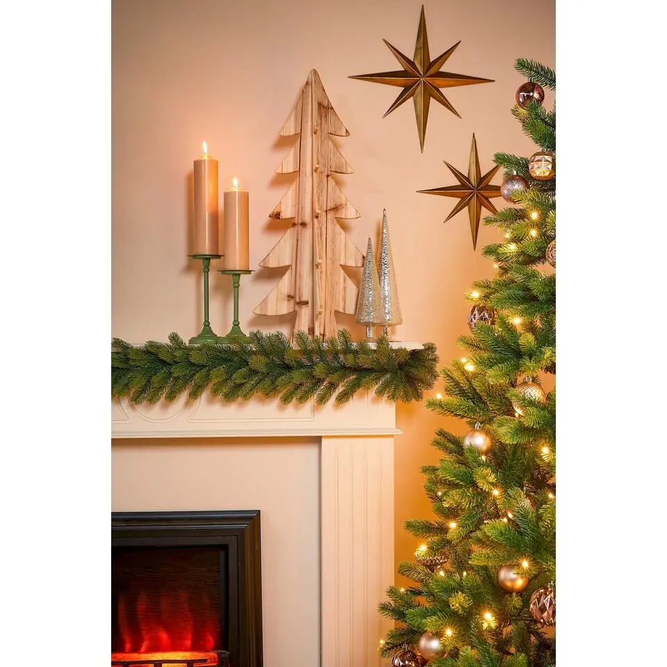 House of Seasons Decoratie Kerstboom - H78 x Ø36 cm - Bruin