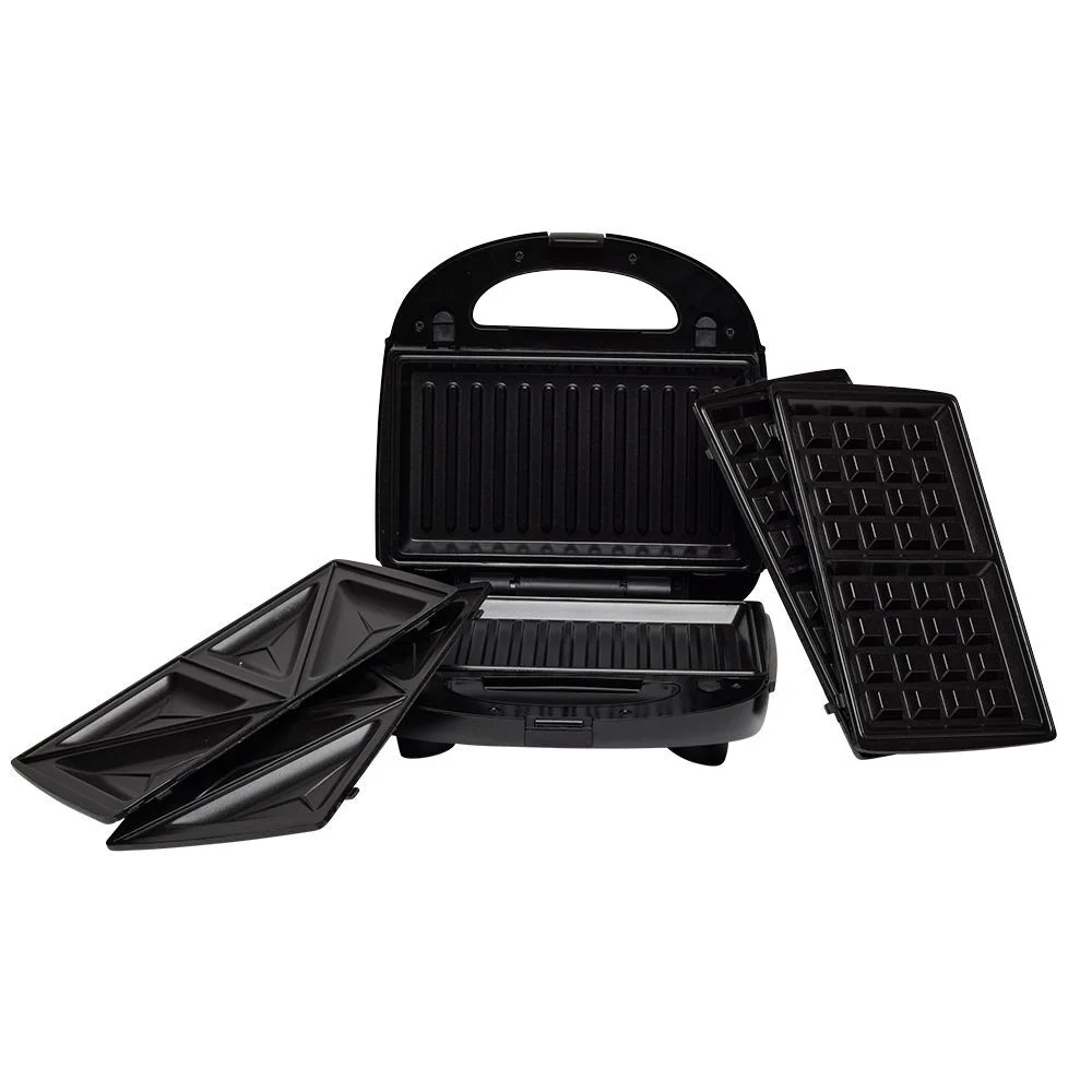 Appareil à croque monsieur 3en1 gaufre et grill 750W
