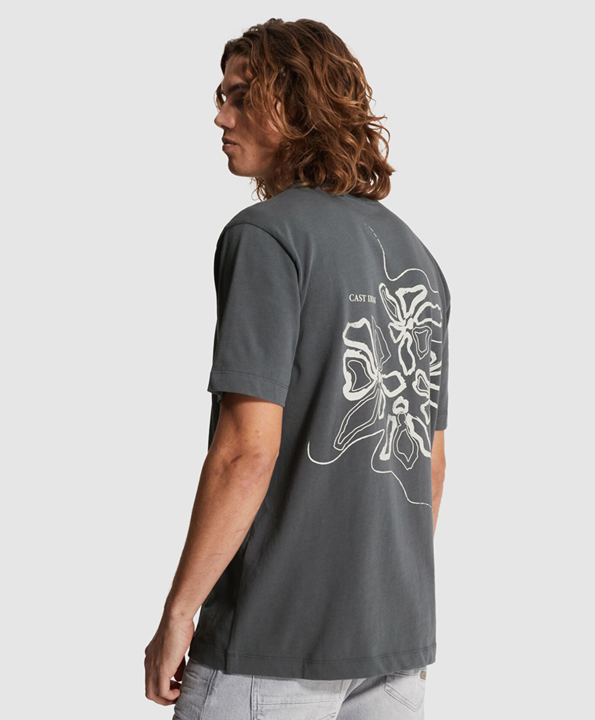 Cast Iron Heren T-shirt grijs