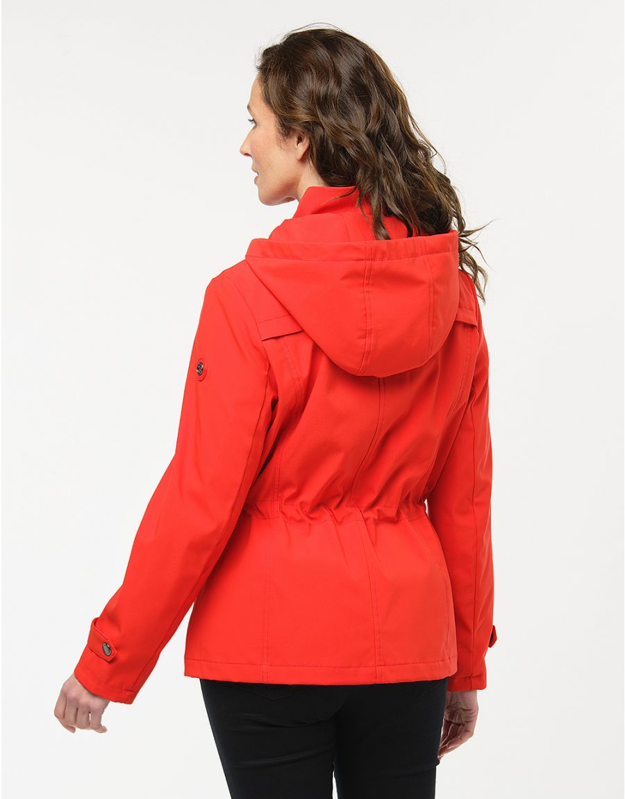 Parka courte rouge
