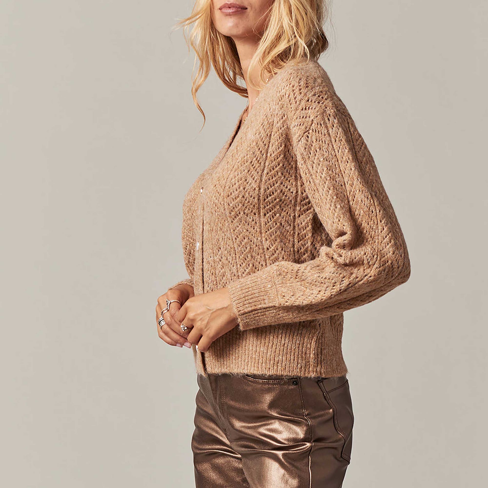 Pull Femme camel