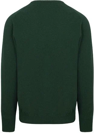 William Lockie V-Hals Lamswol Tartan Donkergroen 7092DF-16 Tartan Green kopen
