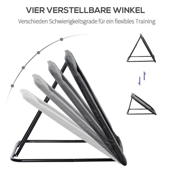 Foldefotballmål, Fotballrebounder, Returvegg, Nett For Multisport, 5-Nivå Justerbar, 128X118X108-120Cm