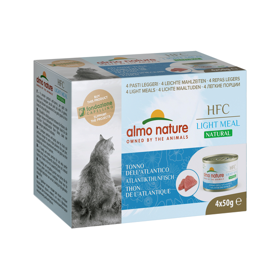 Boite pour chat Pack 4x50 Gr - Hfc Light Meal Thon De L'Atlantique
