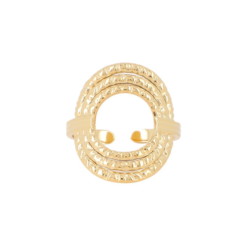 Bague ajustable en acier dorée