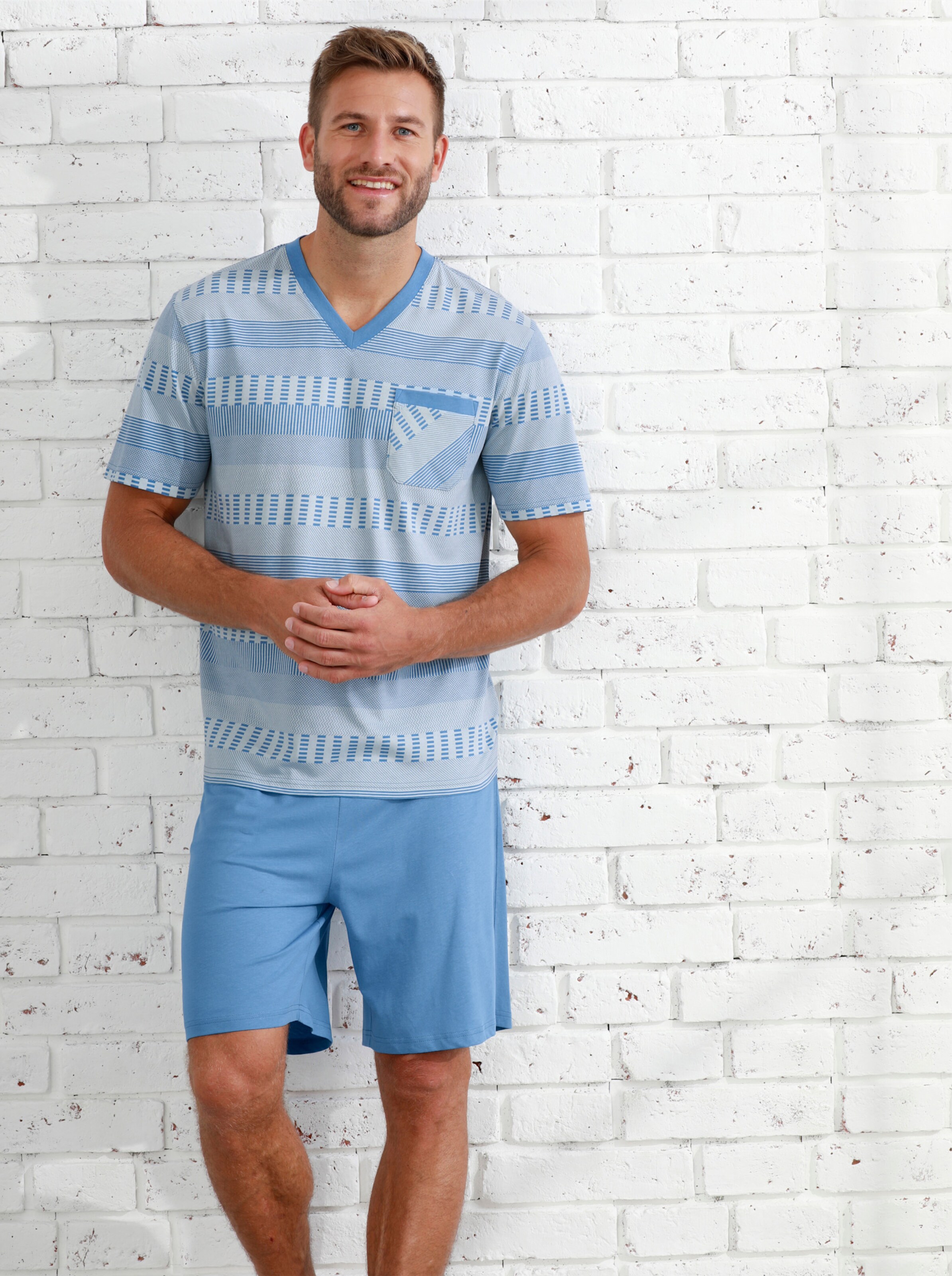wäschepur men Shortys in ozean + mittelblau