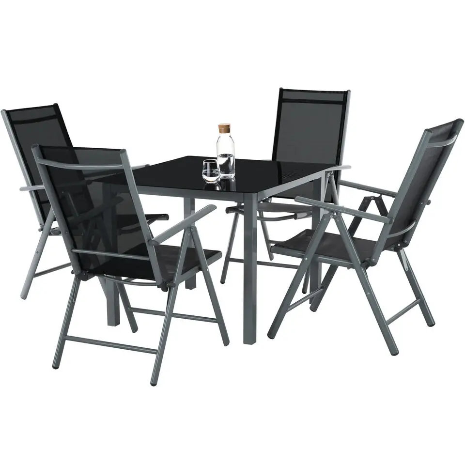tectake Aluminium tuinset 4 1 - Antraciet