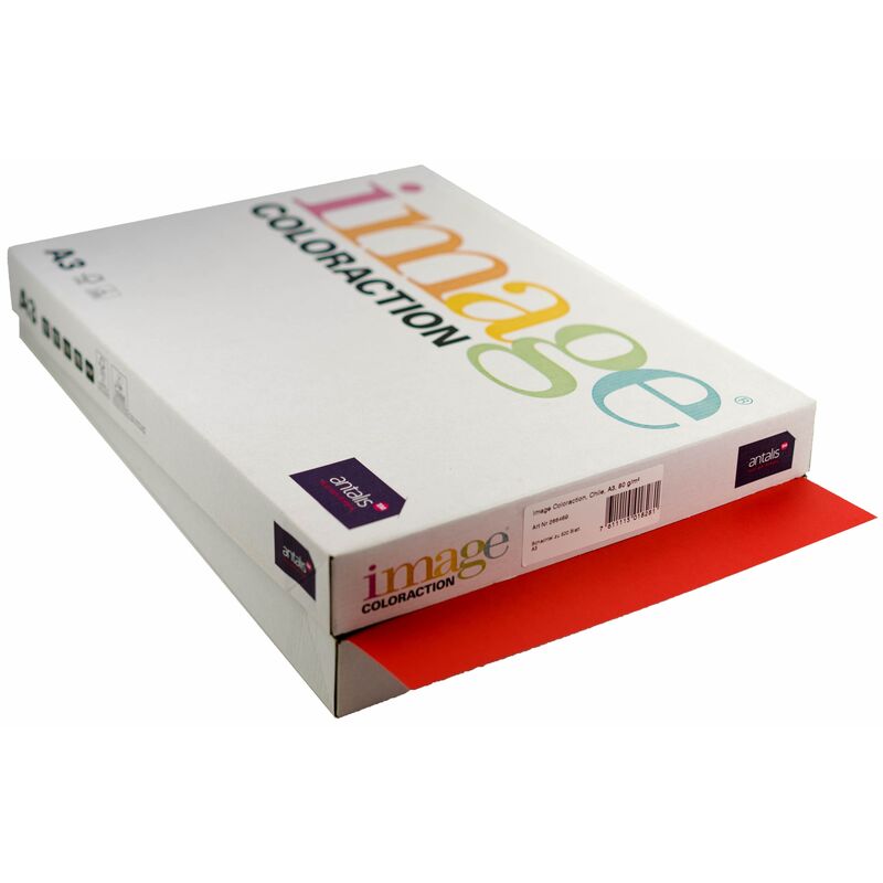 Image Coloraction Papier farbig, A3, 80 g/m², chile rot