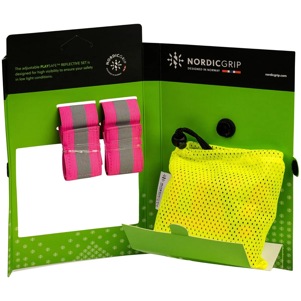 Nordic Grip Kids' Reflective Cross Belt Incl. 2 Band Yellow