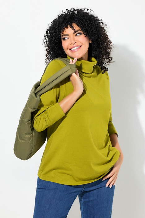 Shirt, Rollkragen, Slim, Langarm