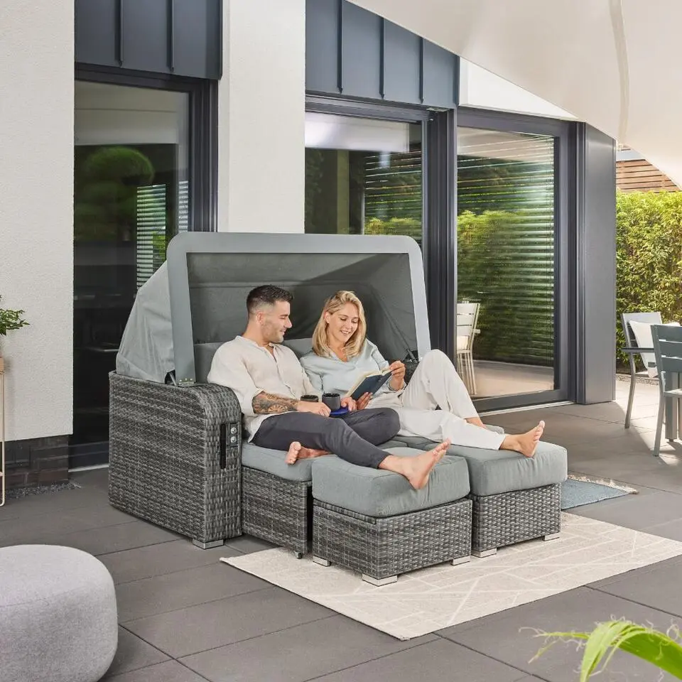 HOME DELUXE loungeset HOLBY met regenhoes