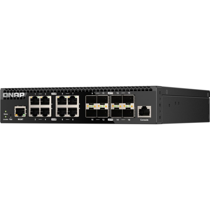 QNAP QSW-M3216R-8S8T commutateur réseau Géré L2/L3 10G Ethernet (100/1000/10000) 1U Noir