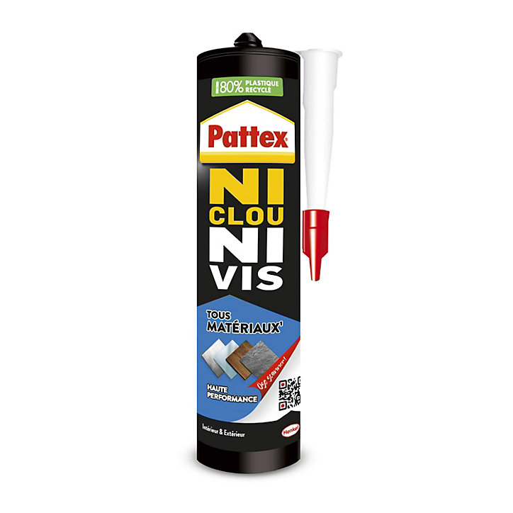 Colle de fixation Pattex Ni clou ni vis tous matériaux 390g