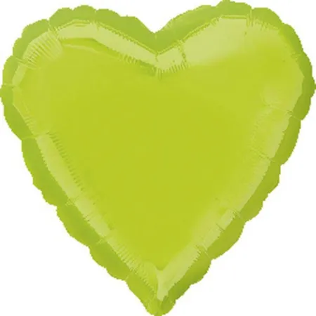 amscan Folienballon Herz Kiwi-Grün, 43 cm