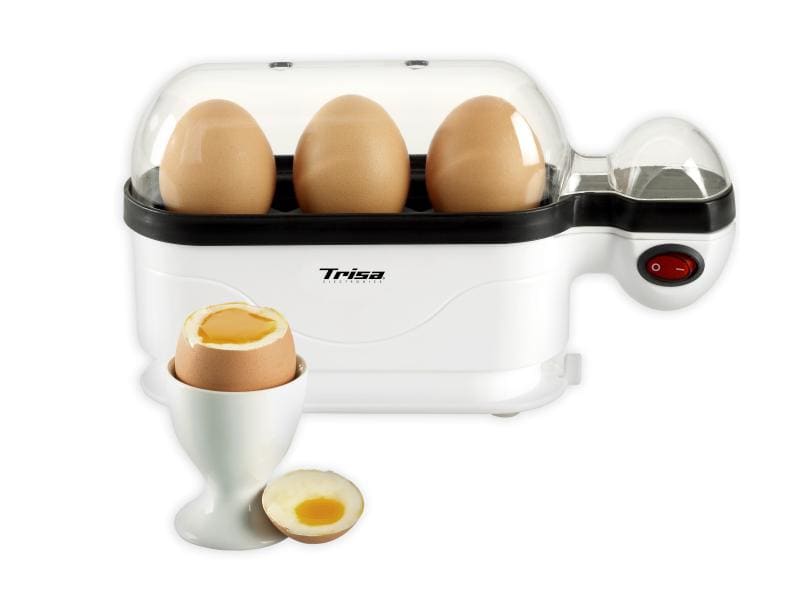 Trisa Eierkocher Eggolino 3, Schwarz/Weiss Eierkocher für drei Eier