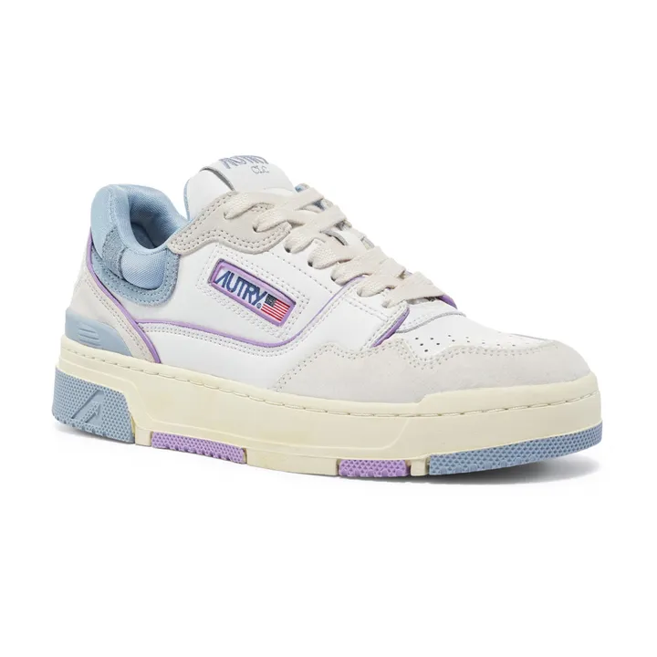 Autry Baskets CLC Low Cuir Bicolore | Bleu Clair