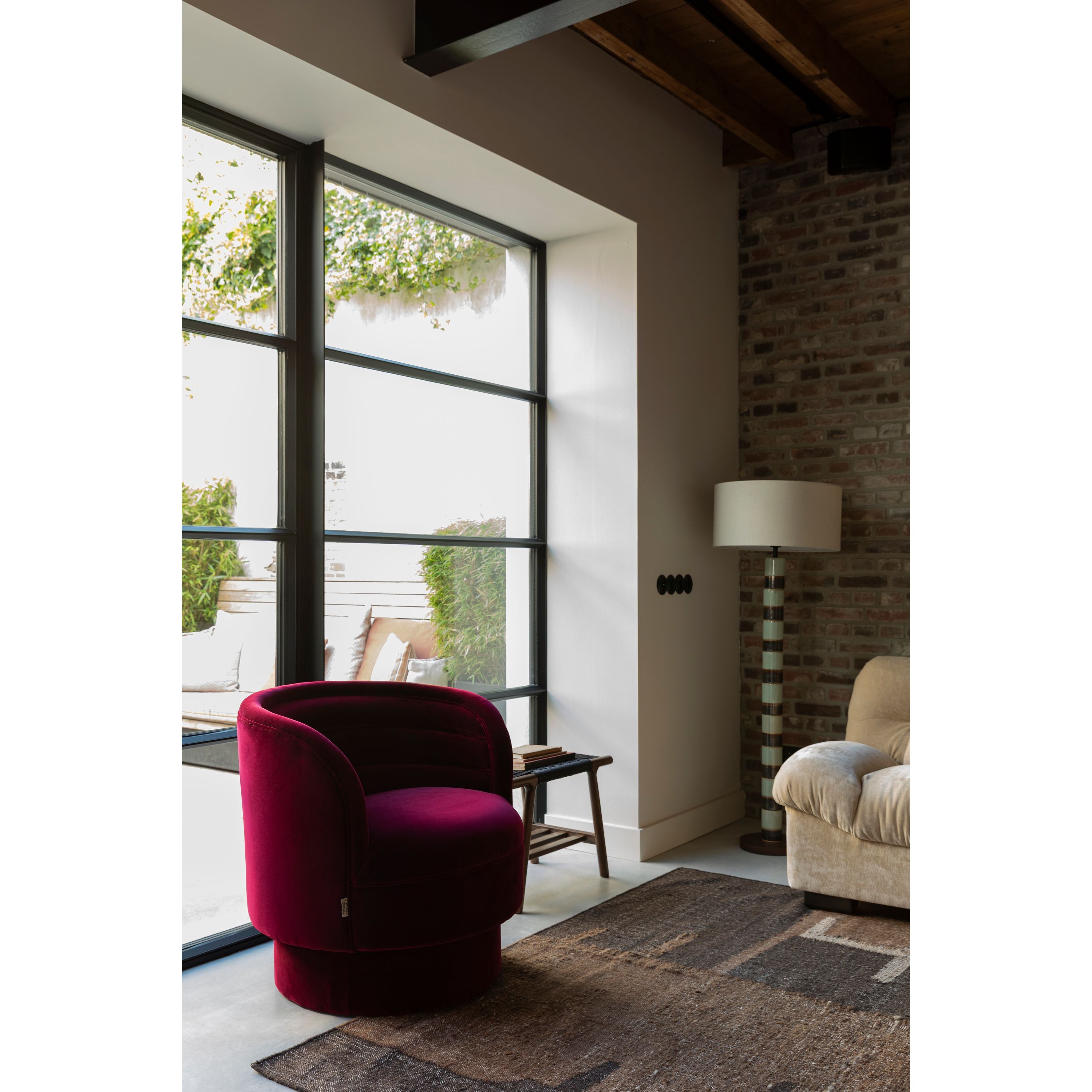 Dutchbone Dorothy Fauteuil Velvet Rood