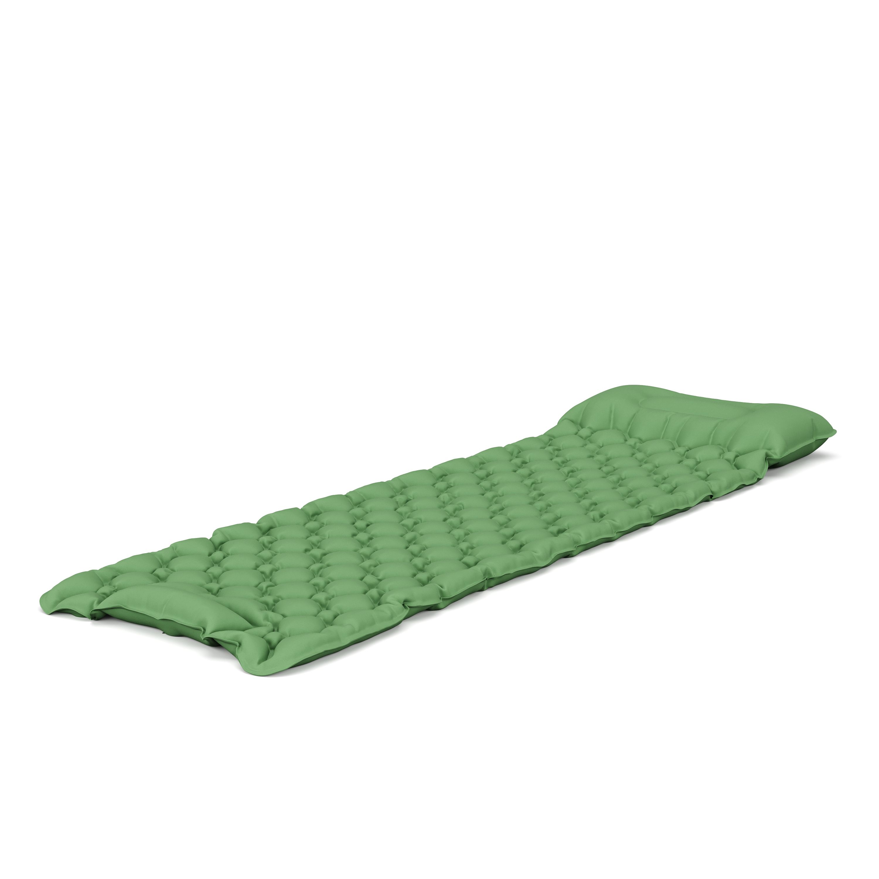 Campingmatte mit Kissen 195 x 60 x 5 cm grün