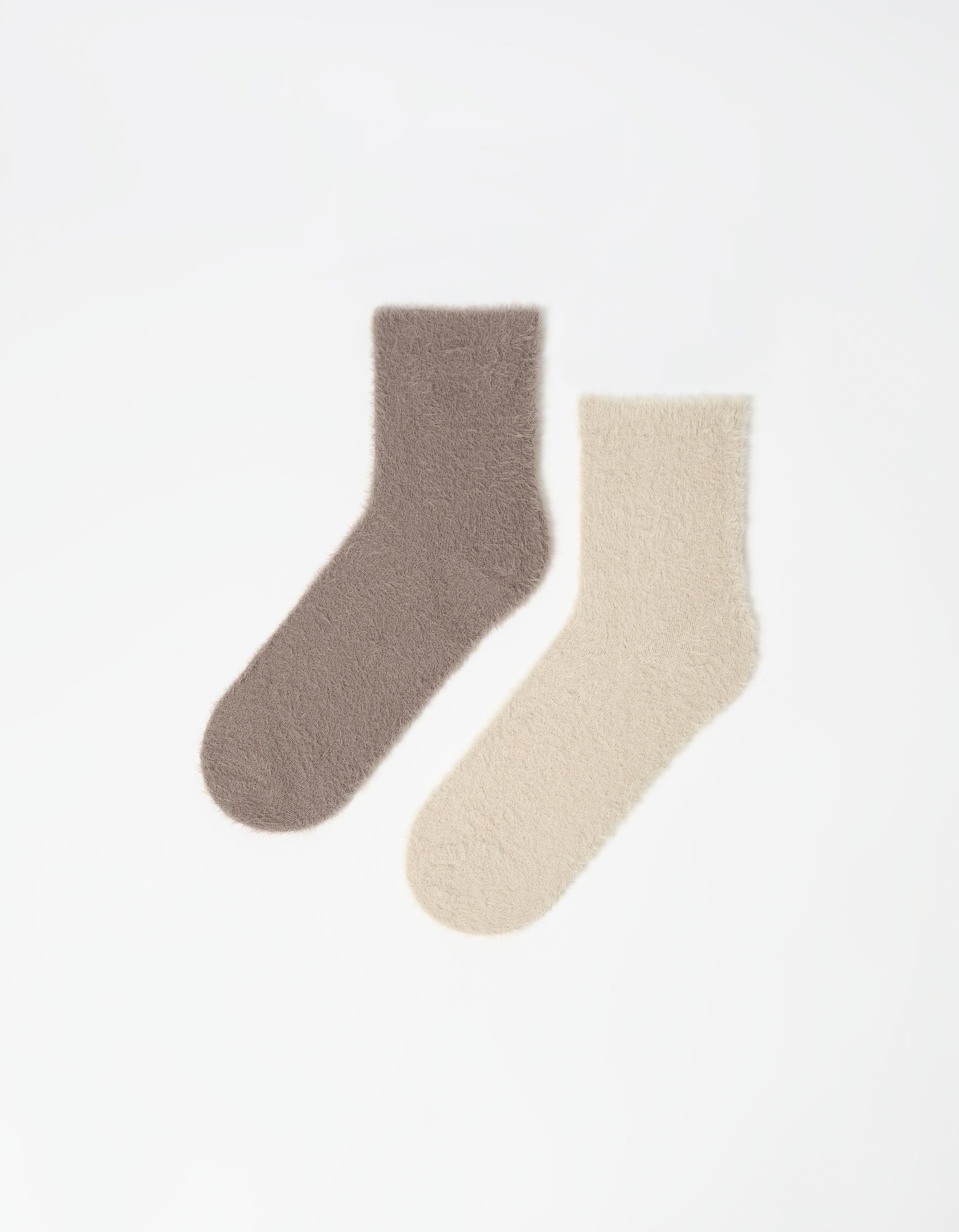 Pack 2 Pares de Meias, Mulher, Bege Claro