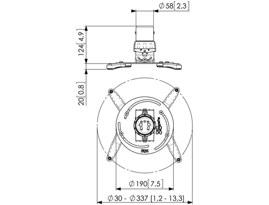 VOGEL'S - Support plafond PPC 1500W