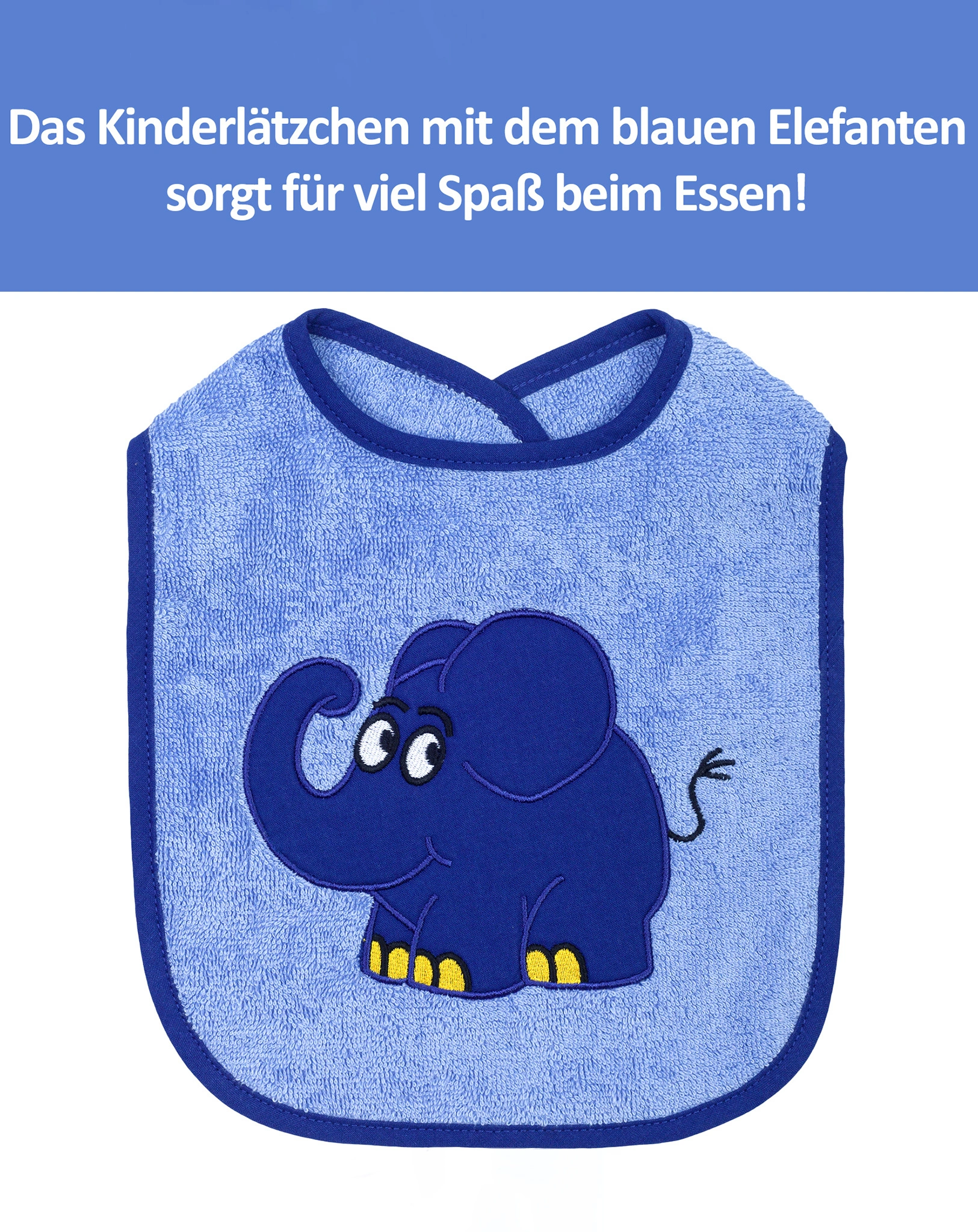 Lätzchen ELEFANT in blau