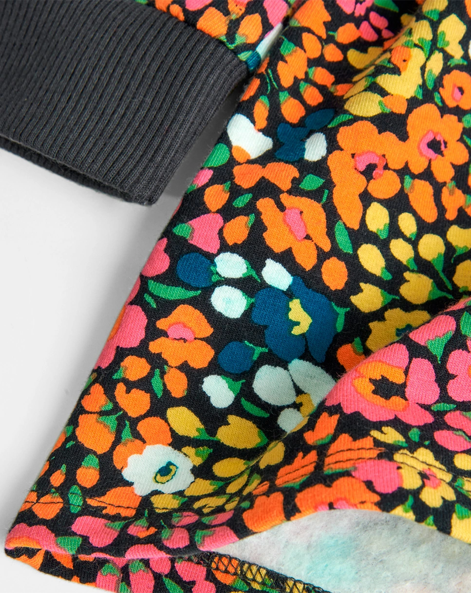 Langarmkleid FLOWERY in bunt