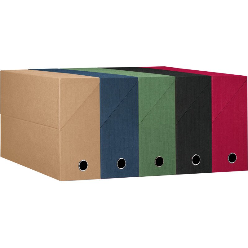 Boîte de classement carton OXFORD dos 12 cm assorties