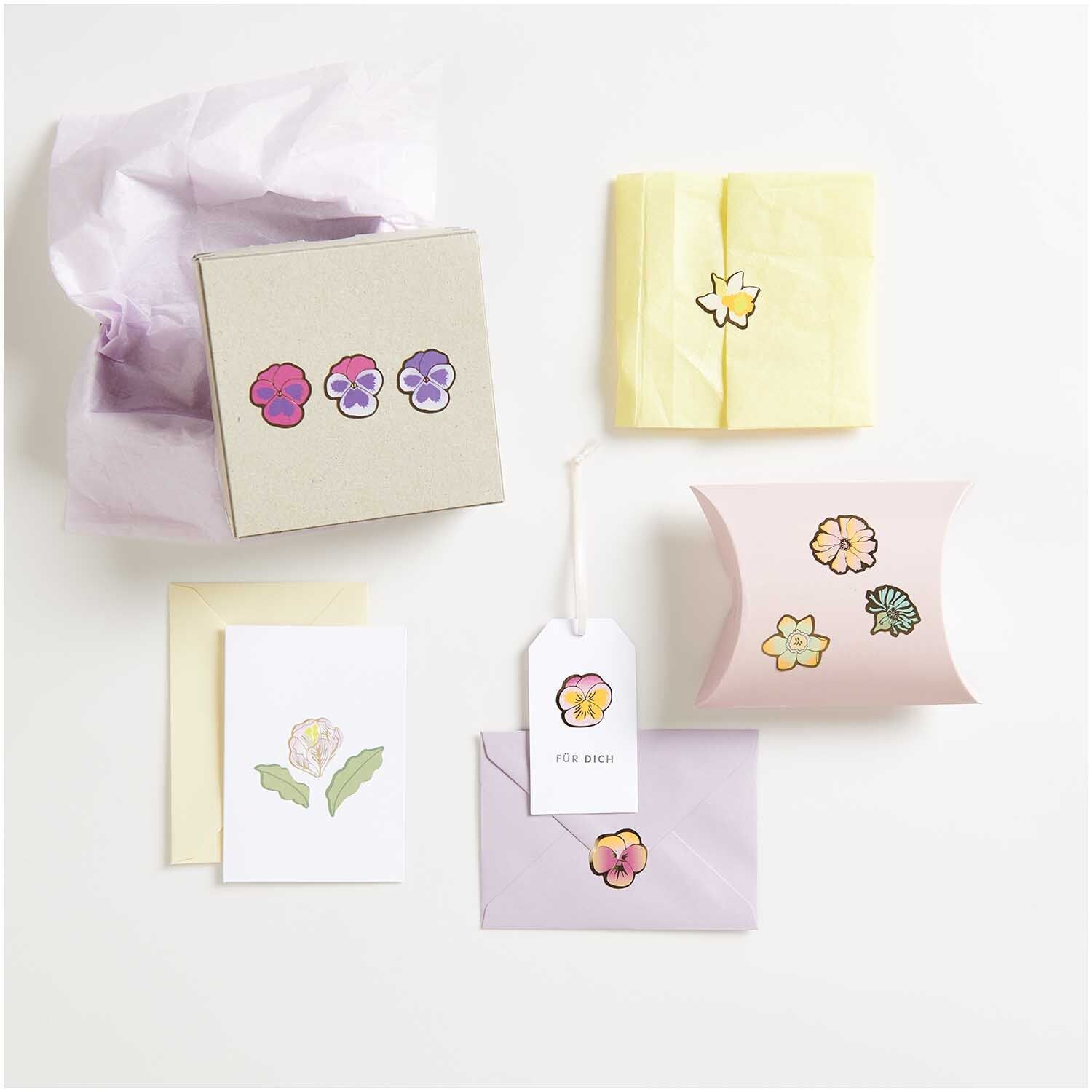 Mini-Sticker FUTSCHIKATO STIEFMÜTTERCHEN 120-teilig