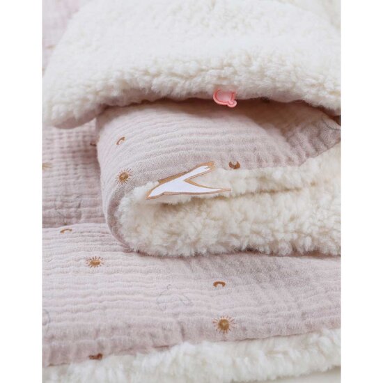 B&M Couverture Mousseline de coton & Sherpa   Rose        100 x 140 cm   de               Noukies