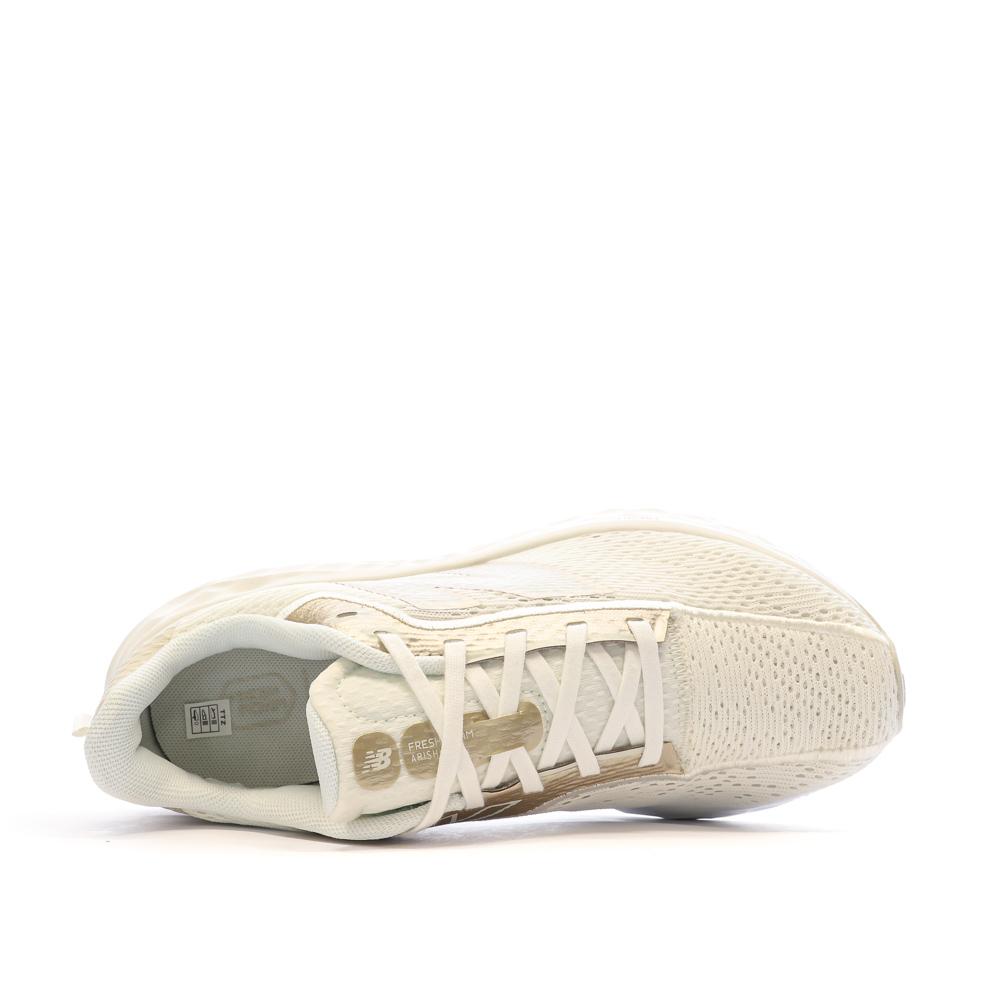 New Balance Chaussures de Running Blanche/Doré Femme New Balance Fresh Foam Arishi